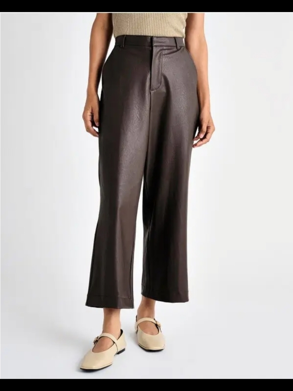 SPLENDID Vegan Leather Ankle Trouser